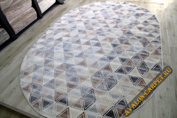 Ковер 36853A oval L.BEIGE / GREY