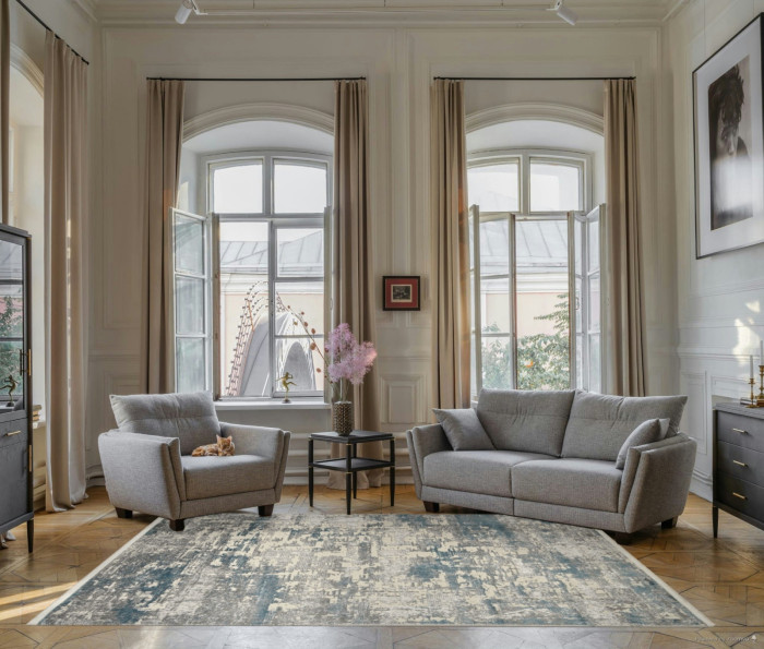 Ковер 26941A - GRY / BLUE - Прямоугольник - коллекция MARMARIS