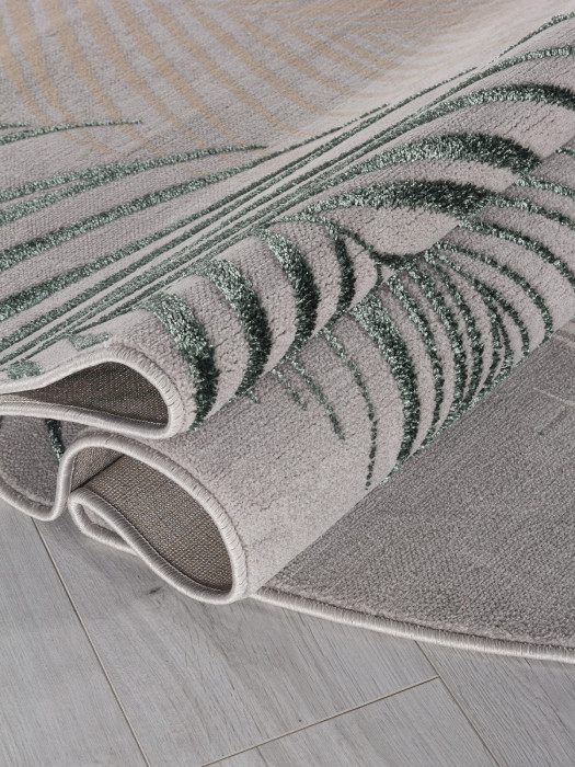 Ковер F167 - GRAY-D.GREEN - Овал - коллекция LIMAN
