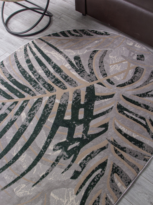 Ковер F479 - GRAY-GREEN - Овал - коллекция LIMAN