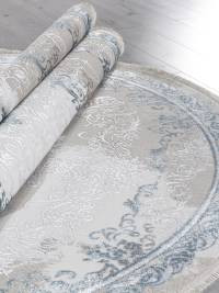 Ковер EFSAN ( ИФСАН ) L278A - CREAM SHRINK / BLUE FDY ( Овал )