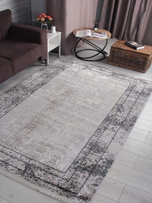 Ковер 8070G - GREY / GREY - Прямоугольник - коллекция LORA