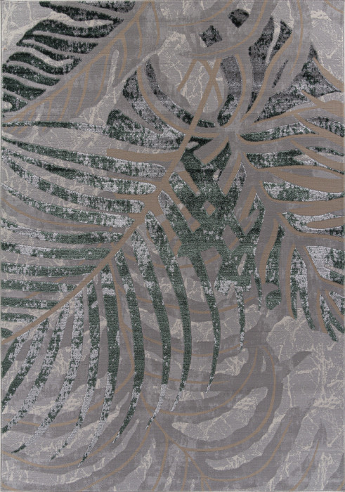 Ковер F479 - GRAY-GREEN - Прямоугольник - коллекция LIMAN