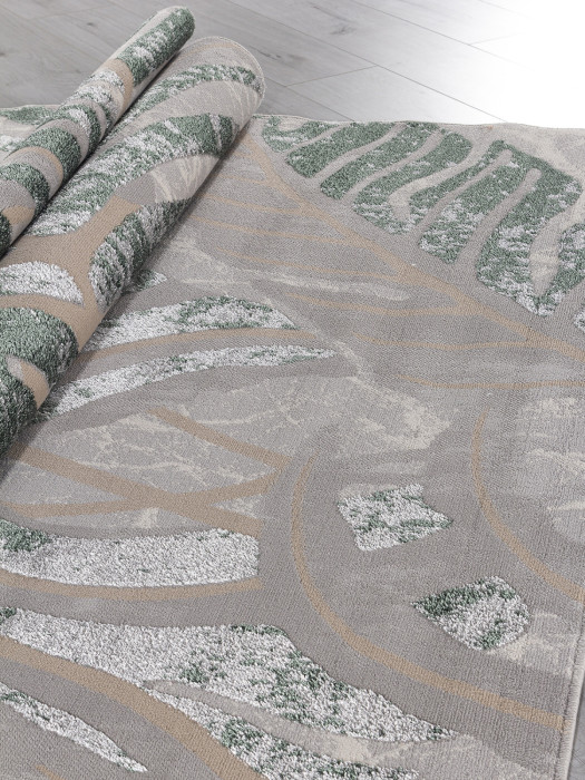 Ковер F479 - GRAY-GREEN - Прямоугольник - коллекция LIMAN