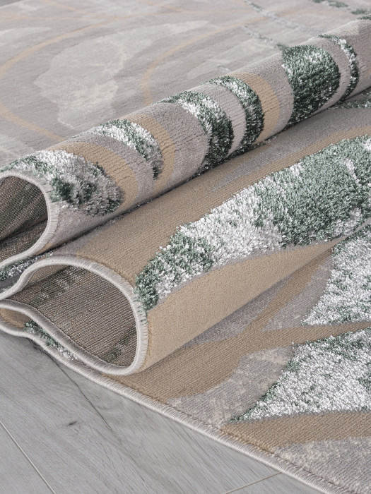 Ковер F479 - GRAY-GREEN - Прямоугольник - коллекция LIMAN