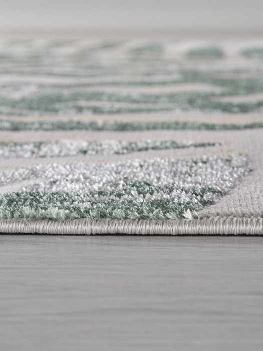 Ковер F479 - GRAY-GREEN - Прямоугольник - коллекция LIMAN