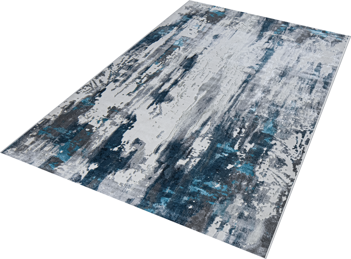 Ковер 37107A r BLUE FLS / L.GREY