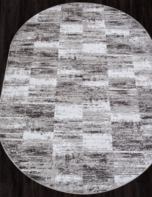 Ковер F394 - GRAY - Овал - коллекция SILVER