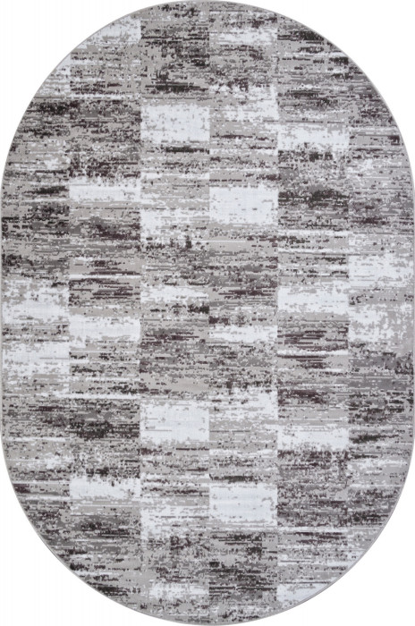 Ковер F394 - GRAY - Овал - коллекция SILVER