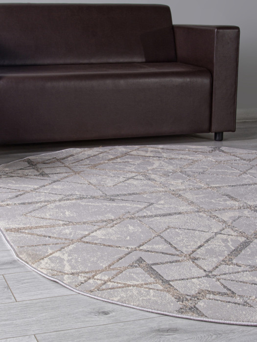Ковер F480 - GRAY-BEIGE - Овал - коллекция LIMAN