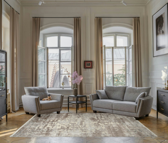 Ковер 26941A - GRY / D.BEIGE - Прямоугольник - коллекция MARMARIS