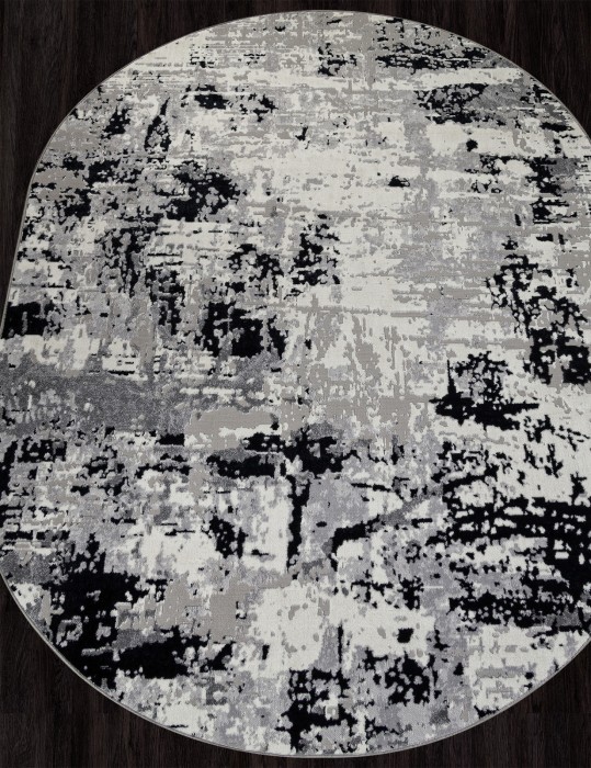 Ковер F284 - DARK GRAY - Овал - коллекция PALERMO