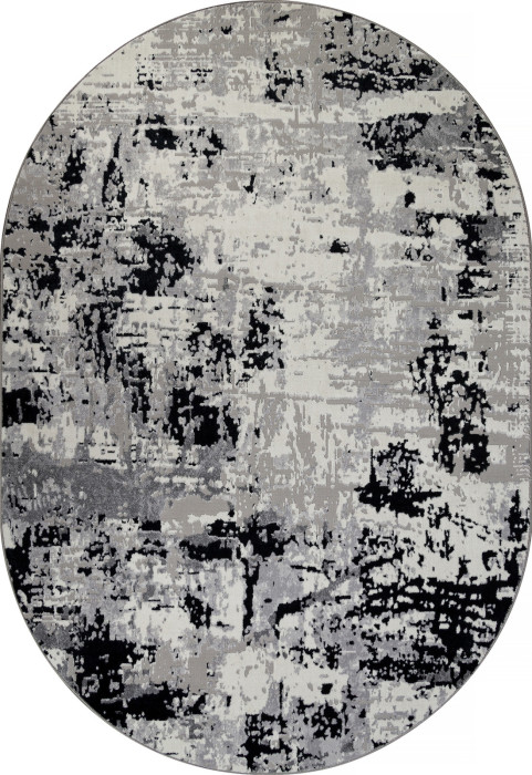 Ковер F284 - DARK GRAY - Овал - коллекция PALERMO