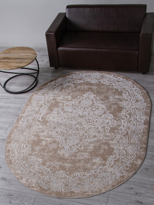 Ковер F481 - BEIGE - Овал - коллекция LIMAN