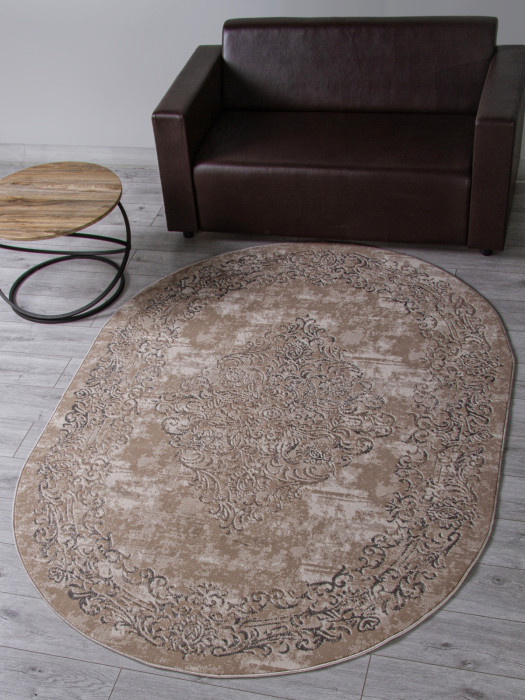 Ковер F481 - BEIGE - Овал - коллекция LIMAN