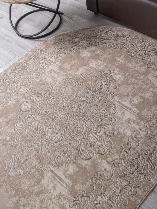 Ковер F481 - BEIGE - Овал - коллекция LIMAN