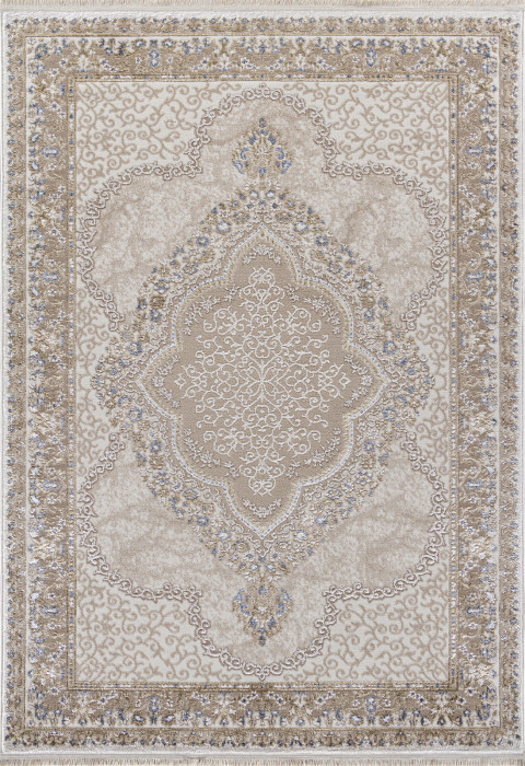 Ковер 27226A - BEIGE / BLUE - Прямоугольник - коллекция MOSSO
