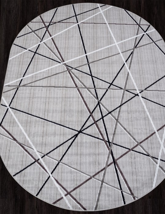 Ковер F395 - GRAY - Овал - коллекция SILVER