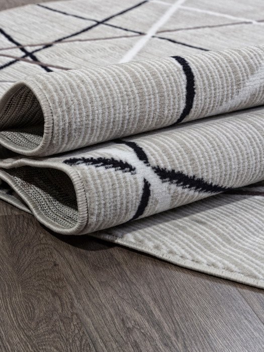 Ковер F395 - GRAY - Овал - коллекция SILVER