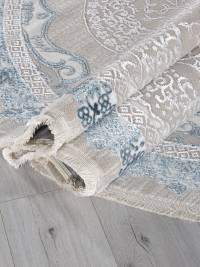 Ковер EFSAN ( ИФСАН ) Q010A - CREAM SHRINK / BLUE FDY ( Овал )
