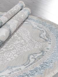 Ковер EFSAN ( ИФСАН ) Q010A - CREAM SHRINK / BLUE FDY ( Овал )