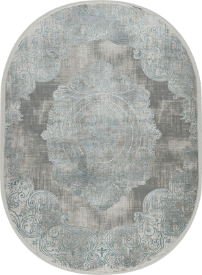 Ковер 36560A oval BLUE / L.GREY