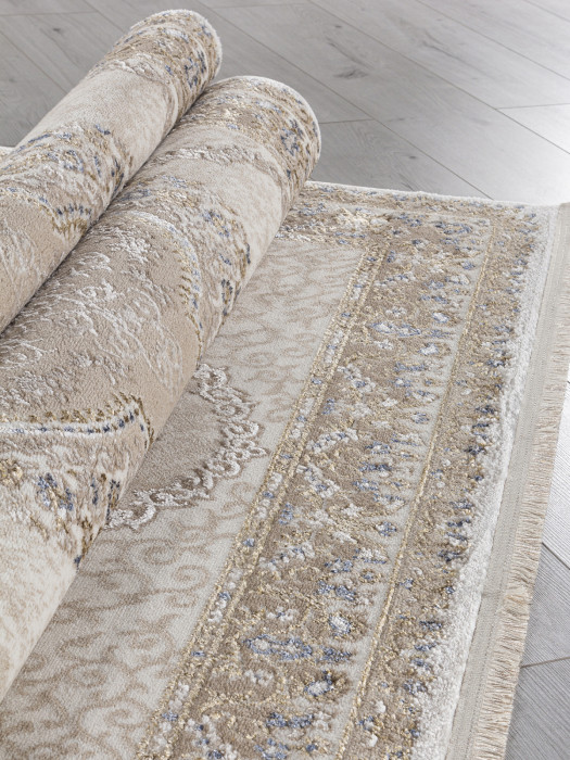 Ковер 27226A - BEIGE / NAVY - Прямоугольник - коллекция MOSSO