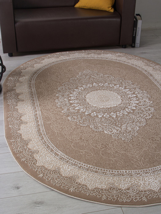 Ковер 04076A - BROWN / BROWN - Овал - коллекция ARMINA