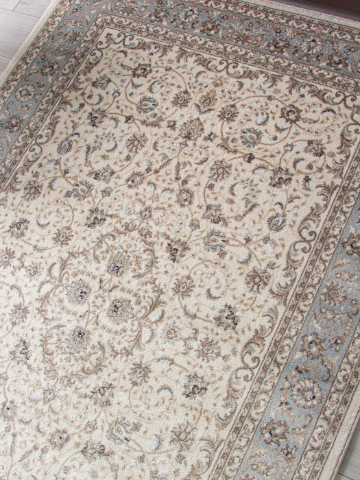 Ковер F014 - CREAM-L.BLUE - Прямоугольник - коллекция VALENCIA DELUXE