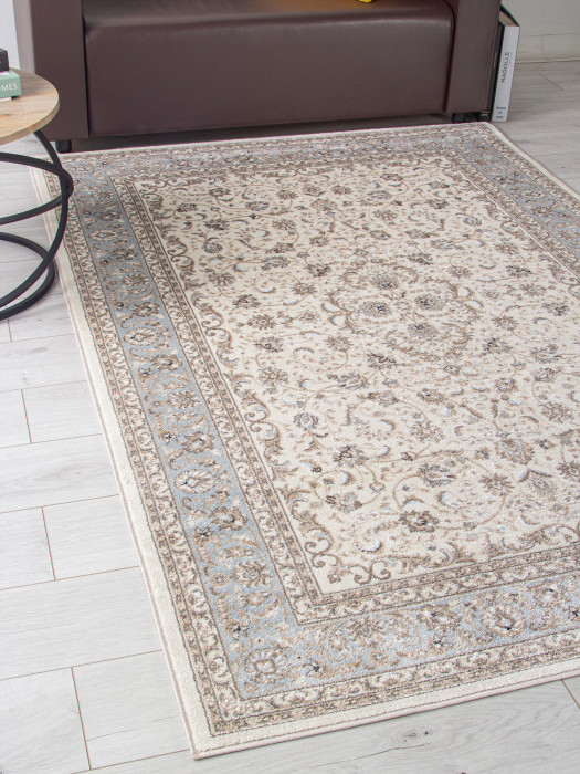 Ковер F014 - CREAM-L.BLUE - Прямоугольник - коллекция VALENCIA DELUXE