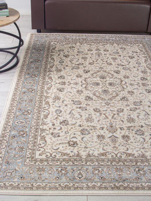 Ковер F014 - CREAM-L.BLUE - Прямоугольник - коллекция VALENCIA DELUXE