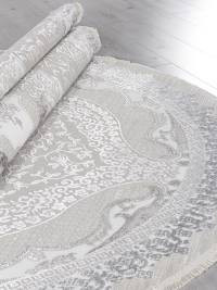 Ковер EFSAN ( ИФСАН ) Q010A - CREAM SHRINK / GREY FDY ( Овал )