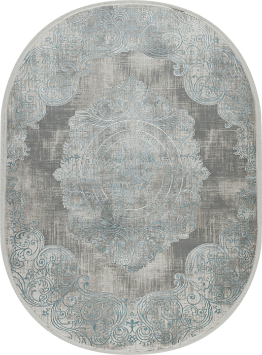 Ковер 36560A oval GREY / BLUE