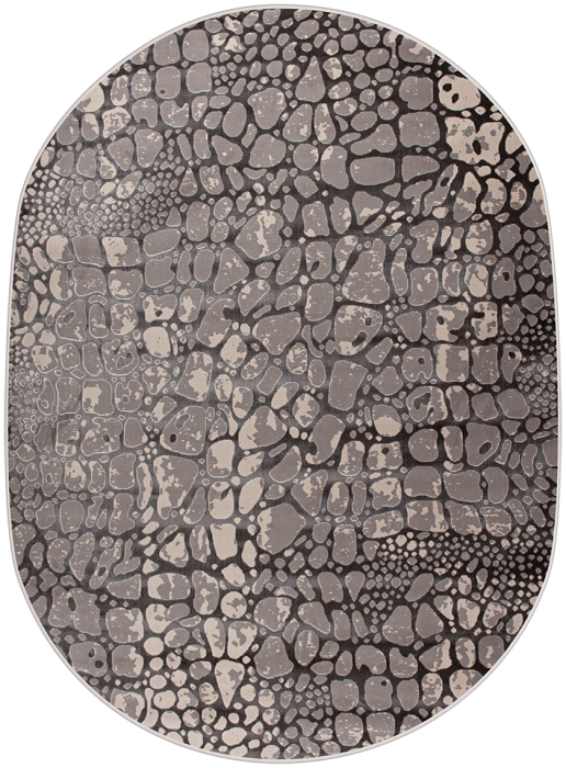Ковер 36857A oval GREY / GREY