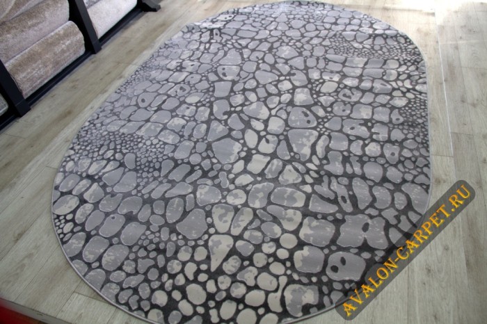 Ковер 36857A oval GREY / GREY