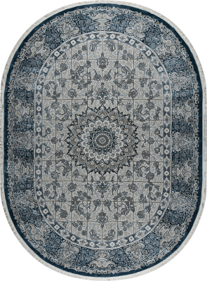 Ковер 37122A oval BLUE / BLUE