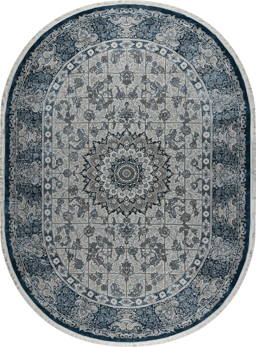 Ковер 37122A oval BLUE / BLUE
