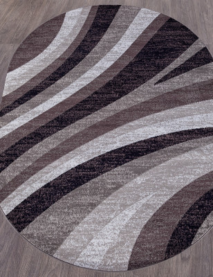 Ковер D234 - GRAY-PURPLE - Овал - коллекция SILVER