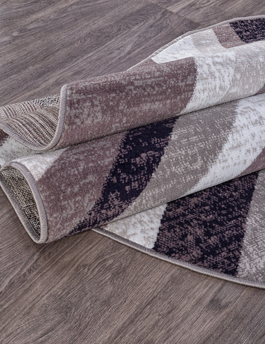 Ковер D234 - GRAY-PURPLE - Овал - коллекция SILVER