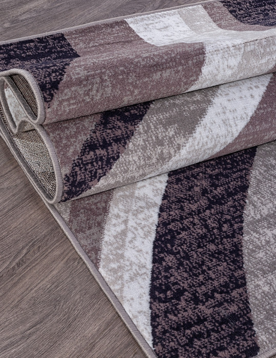 Ковер D234 - GRAY-PURPLE - Прямоугольник - коллекция SILVER