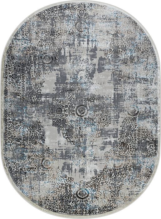 Ковер 37908B oval BLUE FLS / BEIGE FLS