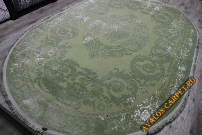 Ковер P4204C oval GREEN / GREEN