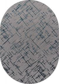 Ковер LIMAN ( ЛИМАН ) F164 - GRAY-D. BLUE ( Овал )