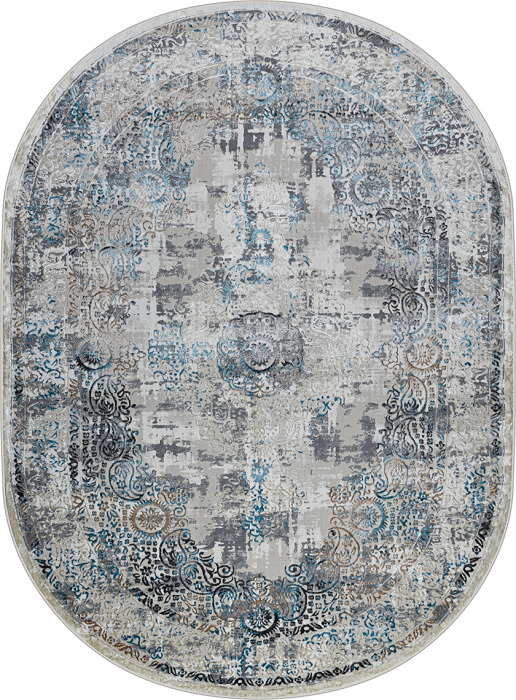 Ковер 37908C oval BLUE FLS / BEIGE FLS