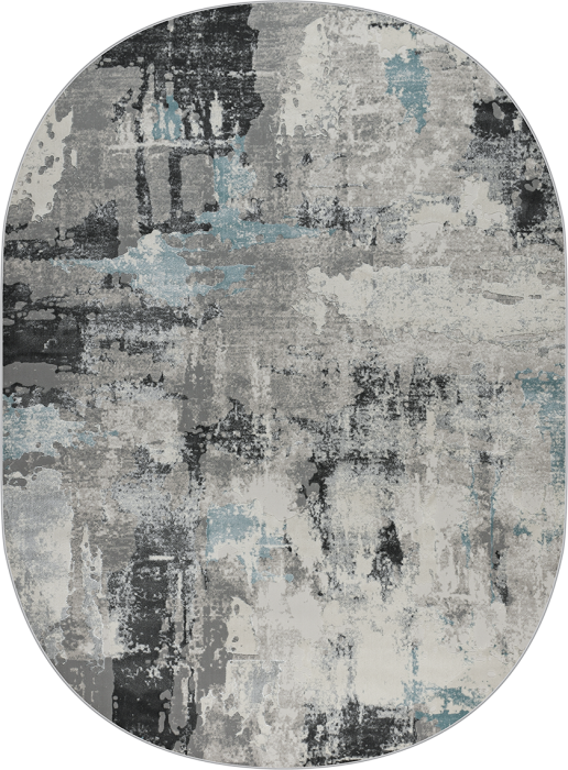 Ковер 36506A oval BLUE / L.GREY