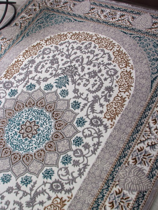 Ковер F638 - GREEN-BLUE - Прямоугольник - коллекция HALIF
