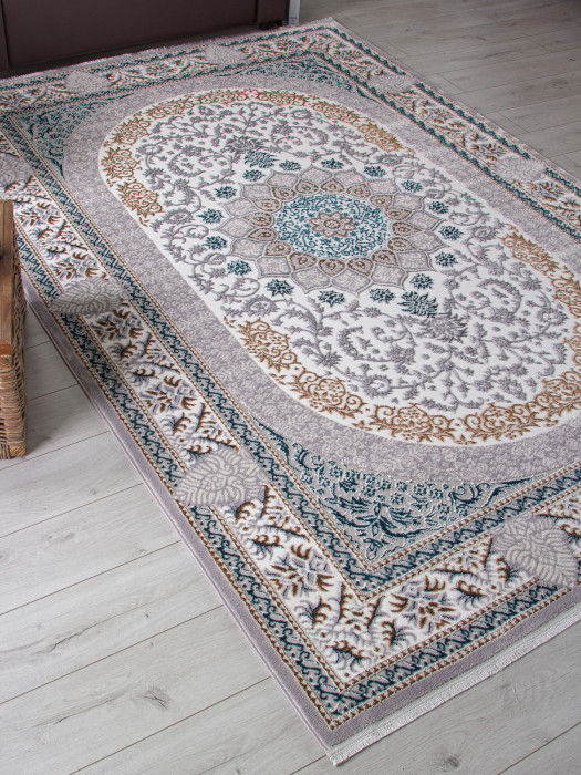 Ковер F638 - GREEN-BLUE - Прямоугольник - коллекция HALIF