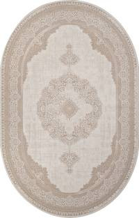 Ковер SIESTA ( СИЕСТА ) M029A - WHITE / LIGHT BEIGE ( Овал )