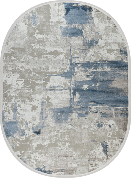 Ковер 51272B oval BLUE / CREAM