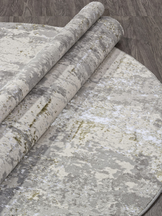 Ковер F169 - CREAM-GREEN - Овал - коллекция LIMAN